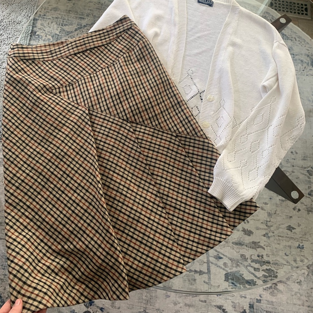 Vintage A-Line Pleated Skirt